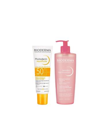 Bioderma Sensibio Cleansing Gel 500 ml and Photoderm Aquafluid Sunscreen 40 ml