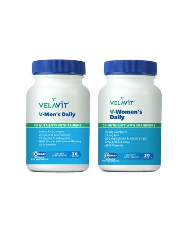 Velavit Multivitamin Set | V-daily Men 30 Tablets - V-daily Women's 30 Tablets