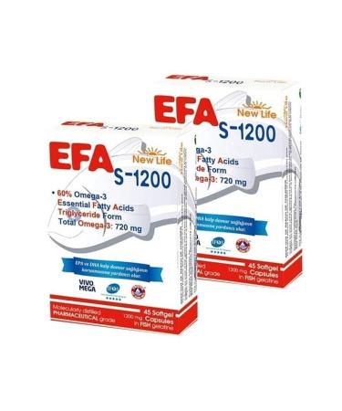 New Life Efa S 1200 Mg 45 Capsules 2 Pieces