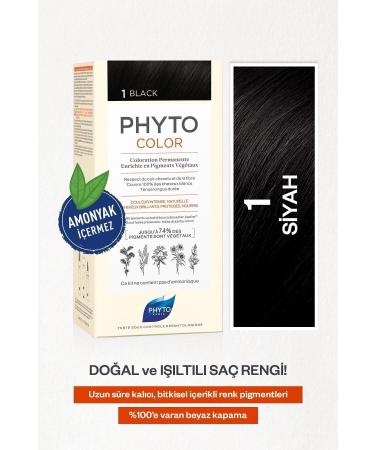 Phyto Phytocolor 1 Black Ammonia-Free Permanent Herbal Hair Dye - Buy Online on GoSupps.com