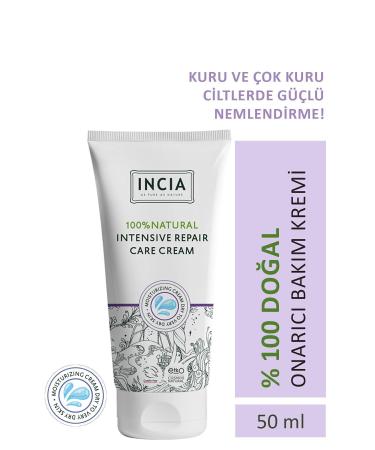 INCIA 0 Natural Repair Care Cream Intensive Moisturizing Skin Care Lavender Avocado Shea Vegan 50 ml