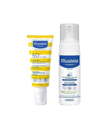 Mustela Sun Cream 200 & Newborn Foam Shampoo 150 ml