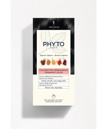Phyto Phytocolor 1 Black Ammonia-Free Permanent Herbal Hair Dye - Buy Online on GoSupps.com