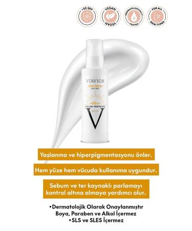 V AV OR Sun Cream 50 Spf Sunscreen Cream Daily High UV Protection Anti-Stain Refreshing 150ml - Buy Online on GoSupps.com