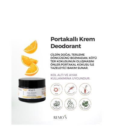 RemosNatural Cream Deodorant Orange 50 ml Formula Preventing Bad Odor Formation - Buy Online on GoSupps.com