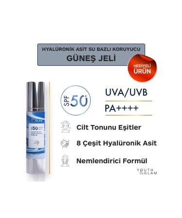 Youth Glam Sun Gel - Hyaluronic Acid Water Based Protective Sun Gel