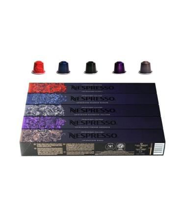 Nespresso Hard Drink Italian Flavors Series Set of 5 Napoli Palermo Ristretto Arpeggio Rome