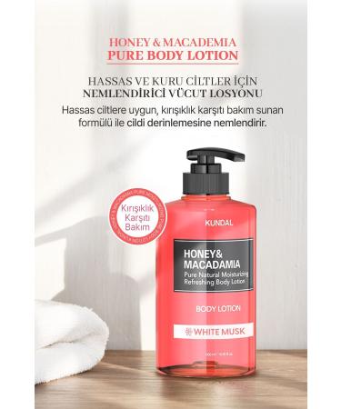 Kundal Moisturizing and Nourishing Body Lotion Kundal Honey&Macadamia Pure Body Lotion 500ml(Amber Vanilla) - Buy Online on GoSupps.com