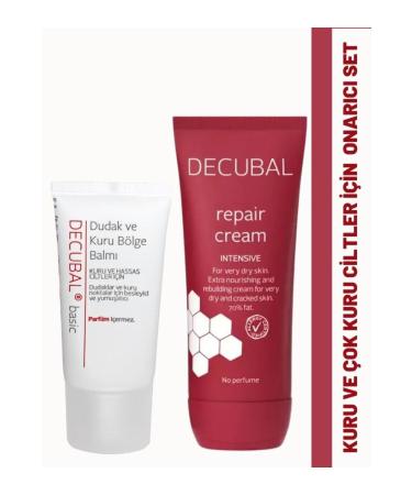 Decubal Repair Cream for Dry and Very Dry Skin 100 ml and Lip Balm 30 ml