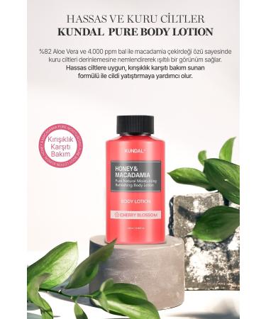 Kundal Moisturizing and Nourishing Body Lotion Kundal Honey&Macadamia Pure Body Lotion100ml(Cherry Blossom) - Buy Online on GoSupps.com