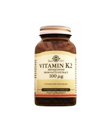 Solgar Vitamin K2 Mk-7 From Natto Extract 100 Mcg 50 Capsules