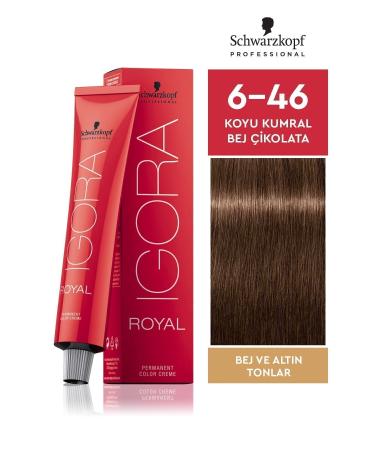 Igora Royal 6-46 Dark Blonde Beige Chocolate Hair Dye 60ml