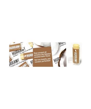 Hurraw Coconut Lip Balm 4.8g - Buy Online on GoSupps.com