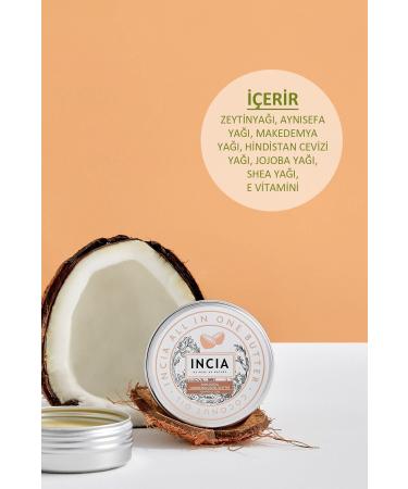 INCIA 0 Natural Whole Body Butter Intensive Moisturizing Cream Coconut Organic Vegan 50 ml - Buy Online on GoSupps.com