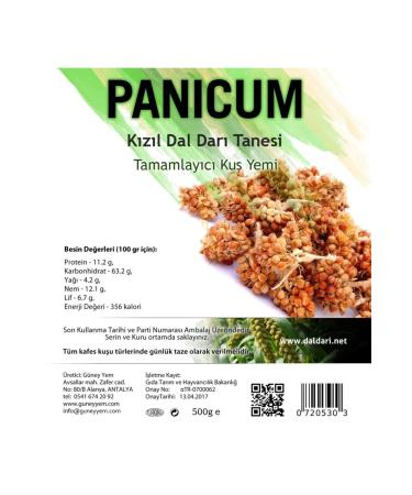 Dal Millet Net Red Dal Millet Grain 500 gr Panicum