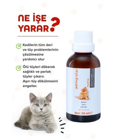 patiografya Plus B Nourishing Feather Health Drops for Cats Reduces Shedding Cat Shedding Preventer 50 ml - Buy Online on GoSupps.com