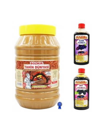Kalayc o lu Bozk r Double Roasted Tahini without bran 2900 gr - Grape Molasses 950 gr - Mulberry Molasses 950 gr