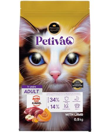 Petiva Adult Cats Lamb Meat Dry Cat Food (500 GRAM LAMB)