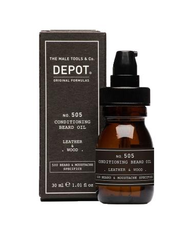 DEPOT No. 505 Conditioning Beard Oil Leather & Wood Beard Care Oil 30 ml