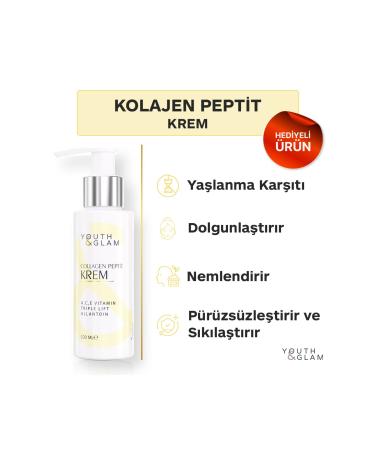 Youth Glam Collagen Peptide Skin Care Cream - Anti-Aging and Anti-Wrinkle