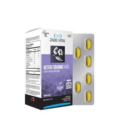 Zade Vital Supplementary Food Containing Flaxseed Oil 60 Softgels