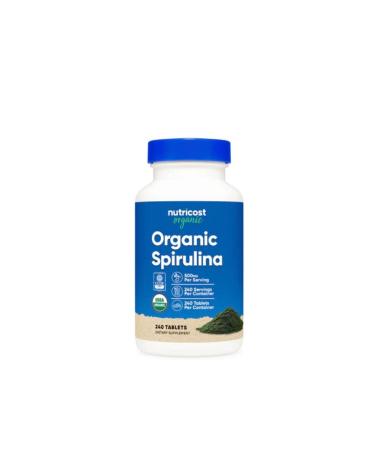 Nutricost Spirulina Tablets (Organic) (500 MG) (240 Tablets)