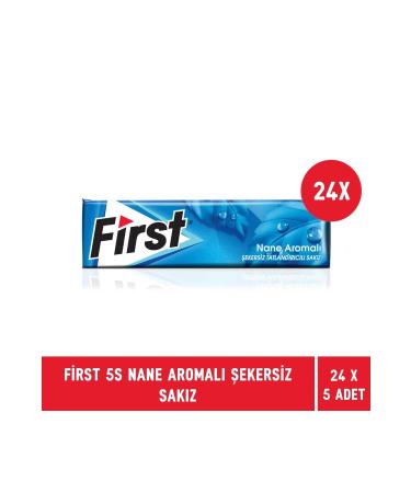 First 5s Tangy Mint Flavored Sugar Free Gum - 24 Pieces