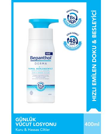 Bepanthol Derma Essential Moisturizing Daily Body Care Lotion 400 ml Dry and Sensitive Skin
