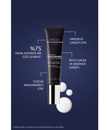 INSTITUT ESTHEDERM Intensive Hyaluronic Eye Serum Anti-Fine Lines and Wrinkles Plumping Eye Cream 15ML - Buy Online on GoSupps.com