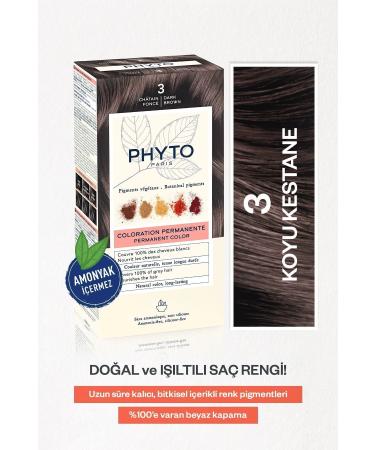 Phyto Phytocolor 3 Dark Chestnut Ammonia-Free Permanent Herbal Hair Dye - Buy Online on GoSupps.com