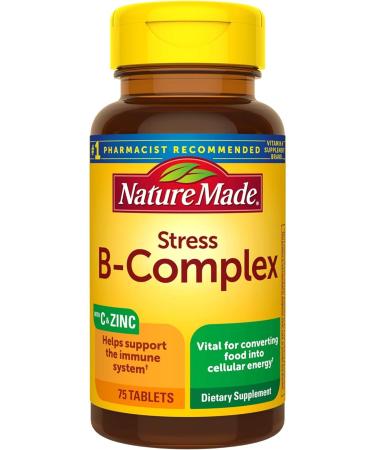 Nature Made Stress B-Complex with Vitamin C and Zinc 75 Tablets