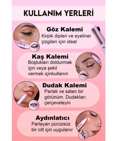 MUJGAN 4 in 1 Makeup Pencil Eyeliner Eyebrow Pencil Lip Pencil and Highlighter - Buy Online on GoSupps.com