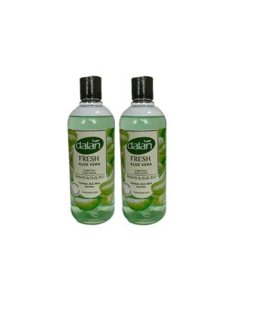 Dalan Fresh Natural Flower Essence Natural Glycerin Shower Gel Aloe Vera Scented Refreshing Effect 2 Pieces X 500ml