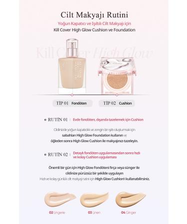 CLIO Lasting Coverage and Intense Radiance Foundation Clio Kill Cover High-Glow Foundation (3 Linen) - Buy Online on GoSupps.com