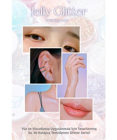 Twinkle Pop Multi-Purpose Gel Glitter with Intense Glitter Content Twinkle Pop Jelly Glitter (#4 White Banzzak) - Buy Online on GoSupps.com