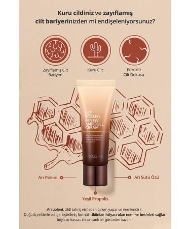 Missha Bee Pollen Renew Ampoule Cream for Dry and Lifeless Skin Missha Bee Pollen Renew Ampoule Cream - Buy Online on GoSupps.com