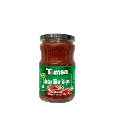 Tomart Tomsa Home Type G.antep Boiling Method Hot Pepper Paste Glass 720 gr