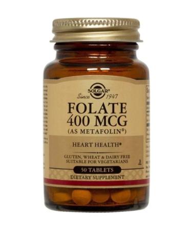 Solgar Folate 400 Mg 50 Tablets