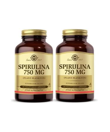 Solgar Spirulina 750 Mg 80 Capsules 2 Pieces