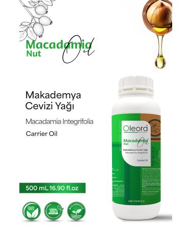 Oleora Macadamia Nut Oil Pure Fixed Oil (MACADAM A NUT O L) carrier Oil Pure 500 ml