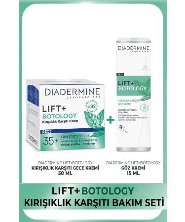Diadermine Lift Botology Anti-Wrinkle Night Cream 50ml Eye Cream 15ml