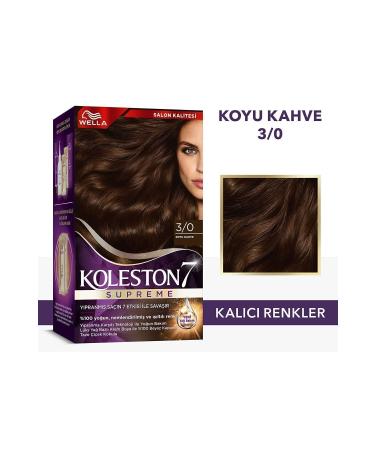 Wella Koleston Supreme Hair Dye 3/0 Dark Brown X2'li Seti - Buy Online on GoSupps.com