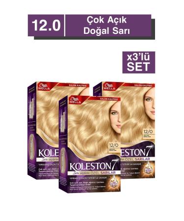 Wella Koleston Supreme Kit 12/0 Very Light Natural Blonde X3'l Set