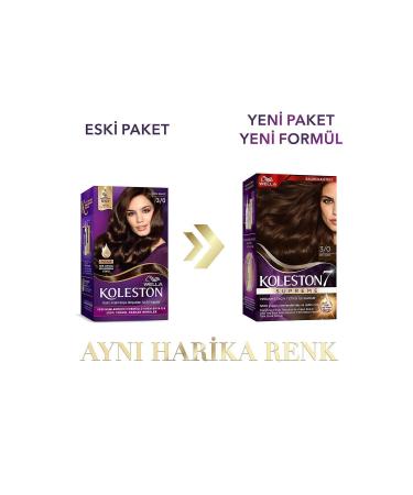 Wella Koleston Supreme Hair Dye 3/0 Dark Brown X3' Set - Buy Online on GoSupps.com
