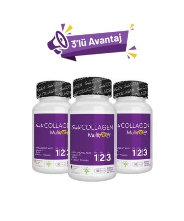 Water Collagen Multiform Collagen 90 Tablets 3-Pack Advantage Pack