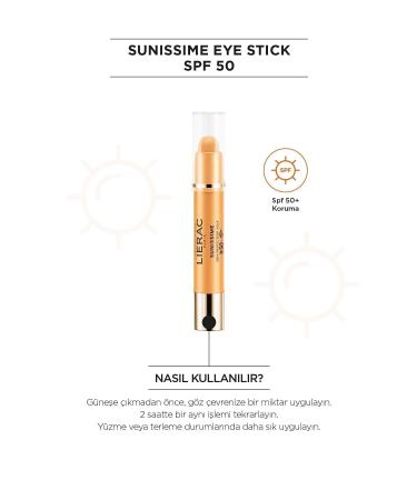 Lierac Sunissime Energizing Eye Stick SPF 50+ Eye Contour Global Energizing Sun Cream - Buy Online on GoSupps.com