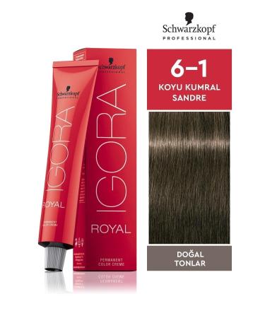 Igora Royal Natural Tones 6-1 Dark Blonde Sandre Hair Dye 60ml