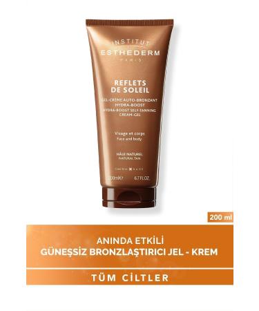 INSTITUT ESTHEDERM Hydra Boost Self Tanning Cream-Gel Sunless and Permanent Effective Bronzing Gel 200ML