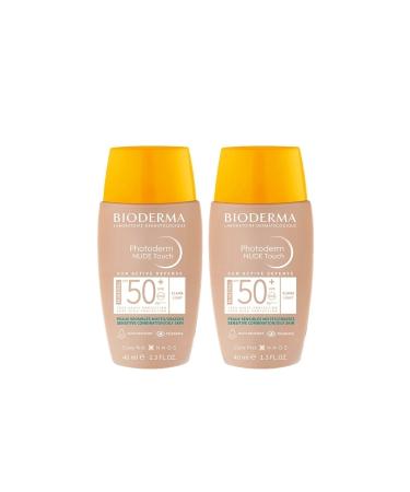 Bioderma Photoderm Nude Touch Light Spf50+ Tinted Sensitive Combination Skin Sunscreen 40 ml 2 Pieces