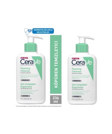 CeraVe Ceramide Foaming Cleanser for Normal and Oily Skin 236 ml X 2 pieces